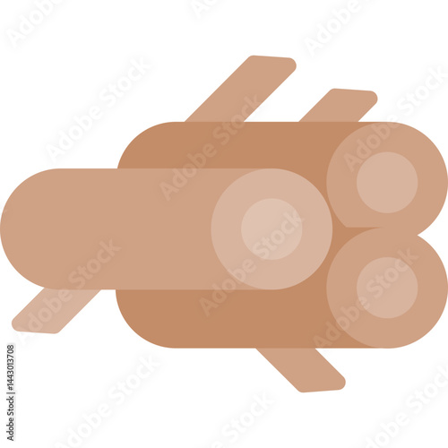 Woodpile Flat Icon