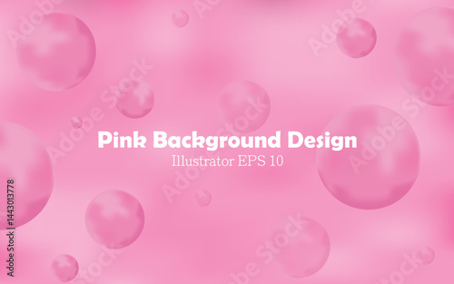 Pink bubble background, sphere background