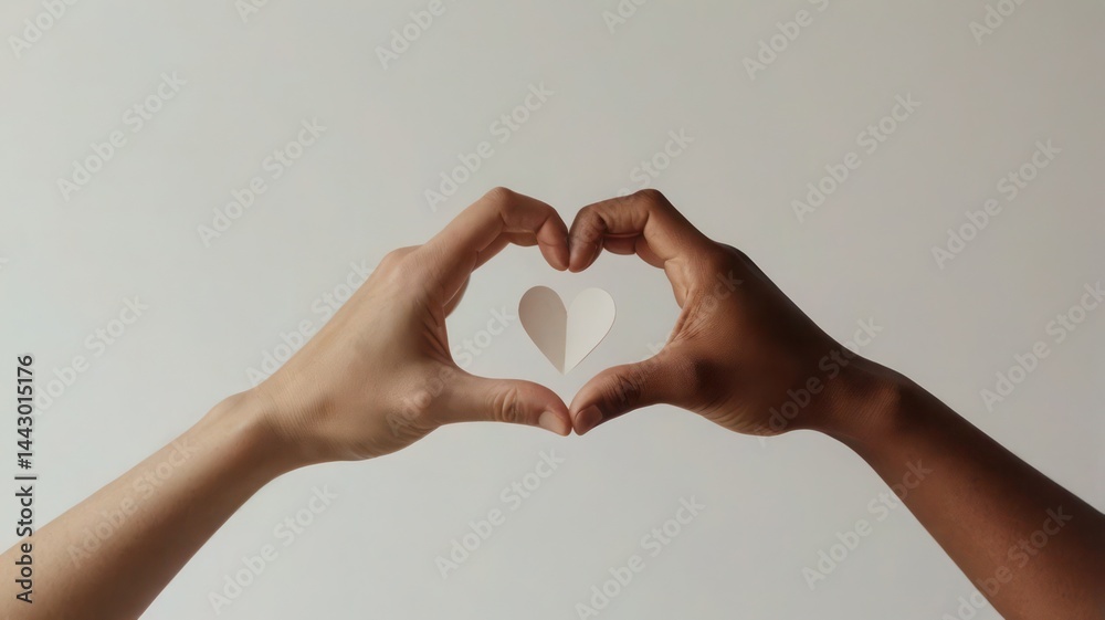 Fototapeta premium hands forming a heart pattern
