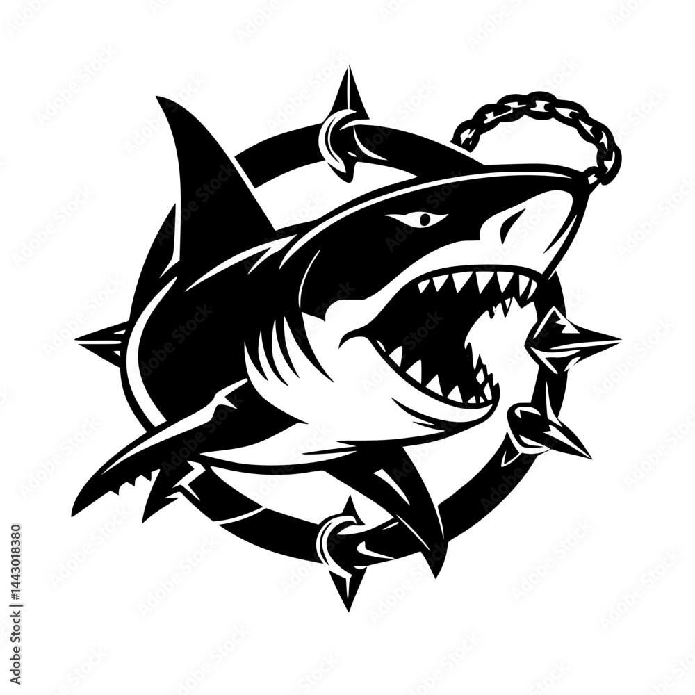 Fototapeta premium shark vector illustration