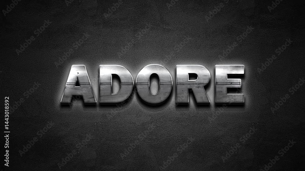 Stylish metallic word reveal on dark leather background for digital compositions