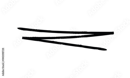Hand drawn scribble underline line vector icon isolated on transparent background. EPS 10