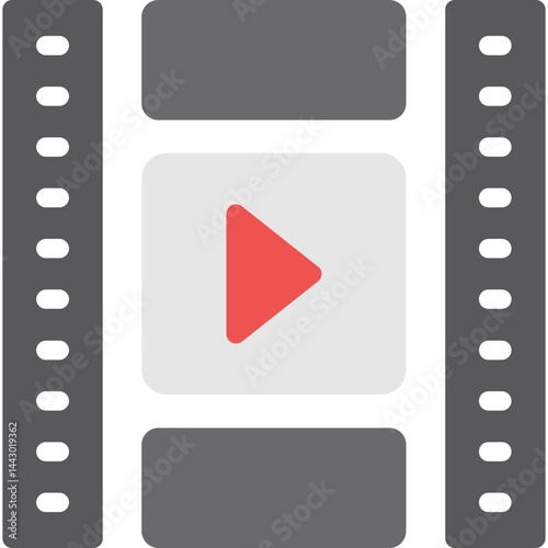 Film Reel Flat Icon