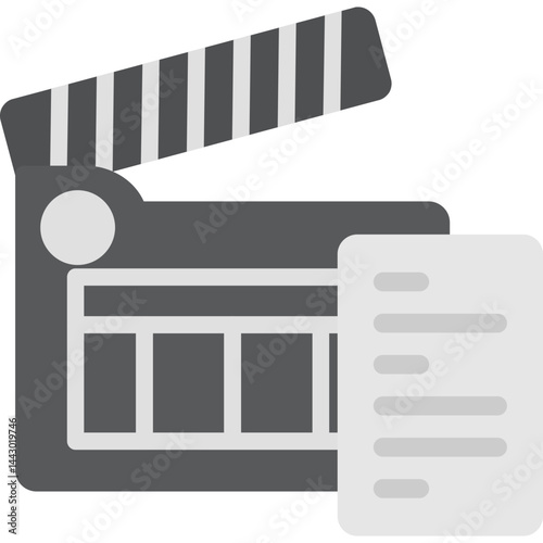 Movie Screenplay Flat Icon