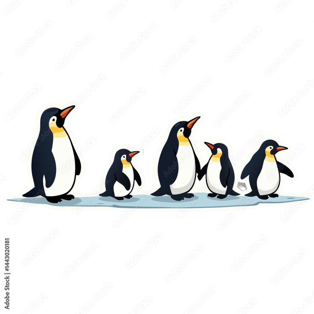 Fototapeta premium penguins on the beach