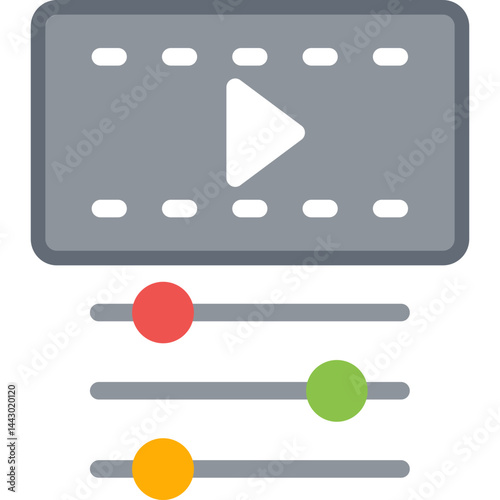 Movie Trailer Flat Icon