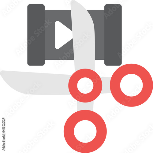 Editing Scissors Flat Icon