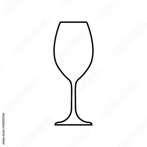 wine glass line icon