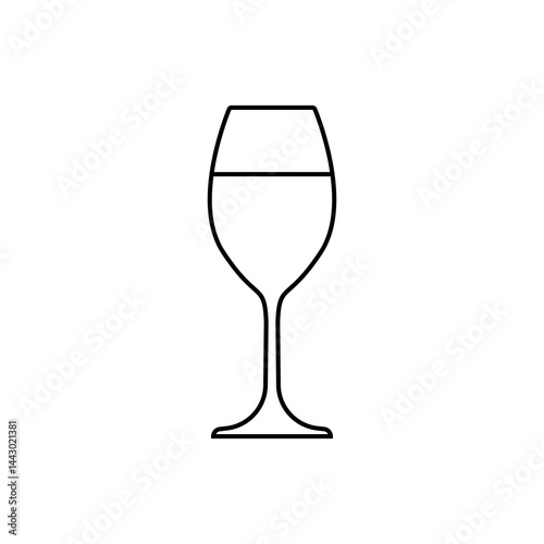 wine glass line icon