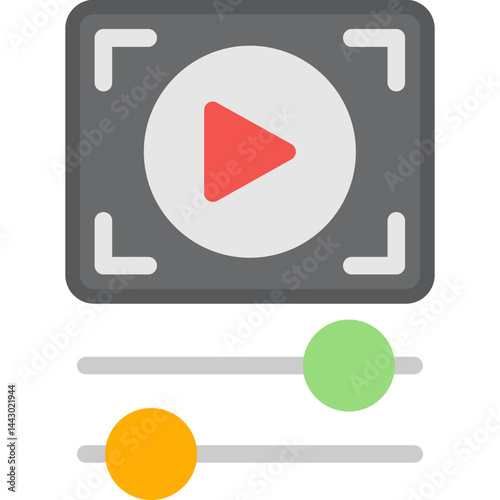 Streaming Movies Flat Icon