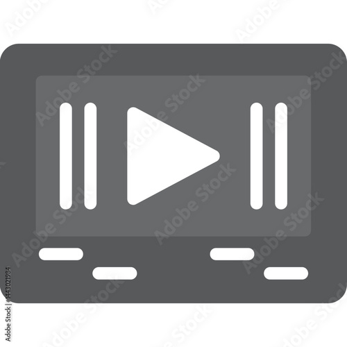 On-Screen Subtitles Flat Icon