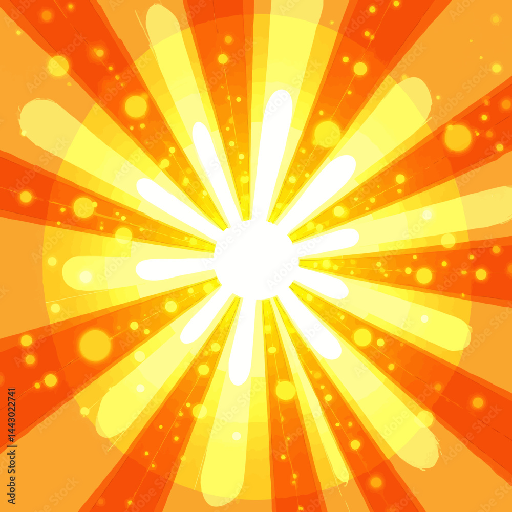 Orange and Yellow Burst with Bokeh Effect