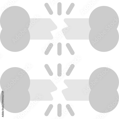 Bone Fragment Flat Icon