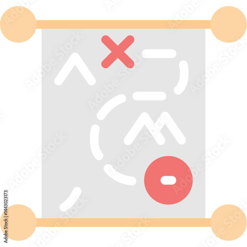 Archaeological Map Flat Icon