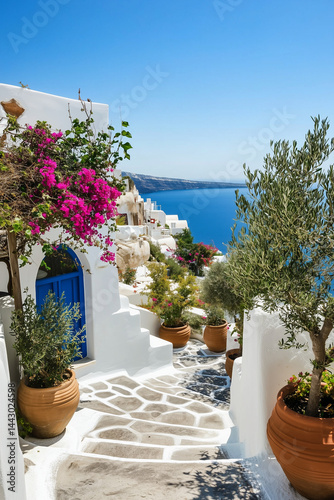 White house on a Greek island
