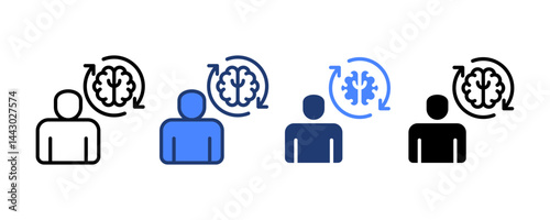 Personal Devlopment Icon set multiple style collection