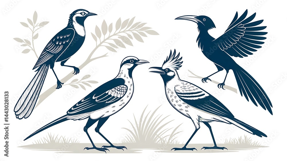 Obraz premium set of birds
