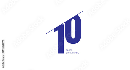Stylish design celebrating a decade with a modern, minimalistic approach to mark a 10-year anniversary with a unique visual.