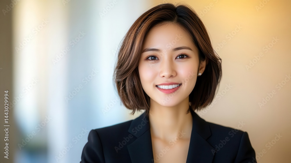 Professional Asian woman presenting during an online conference call Professional Asian woman presenting during an online conference call