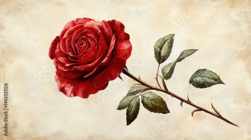 Red Rose Illustration