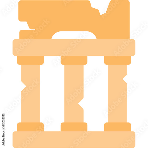 Ancient Ruins Flat Icon