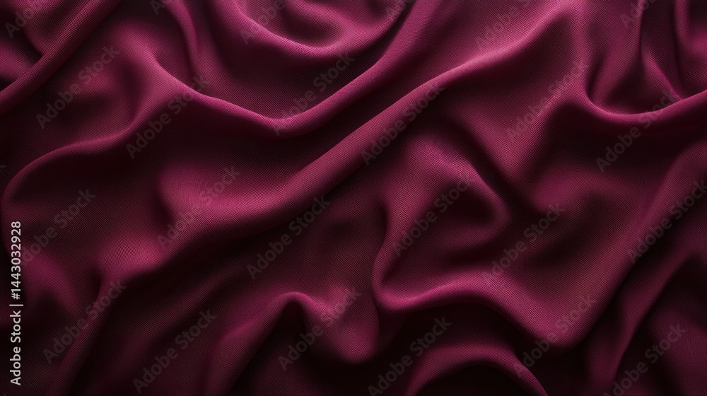 Fototapeta premium Rich burgundy fabric folds