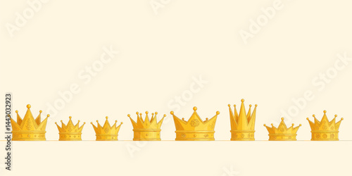 Obraz na płótnie Golden Crowns: Royalty and Power Symbols w salonie
