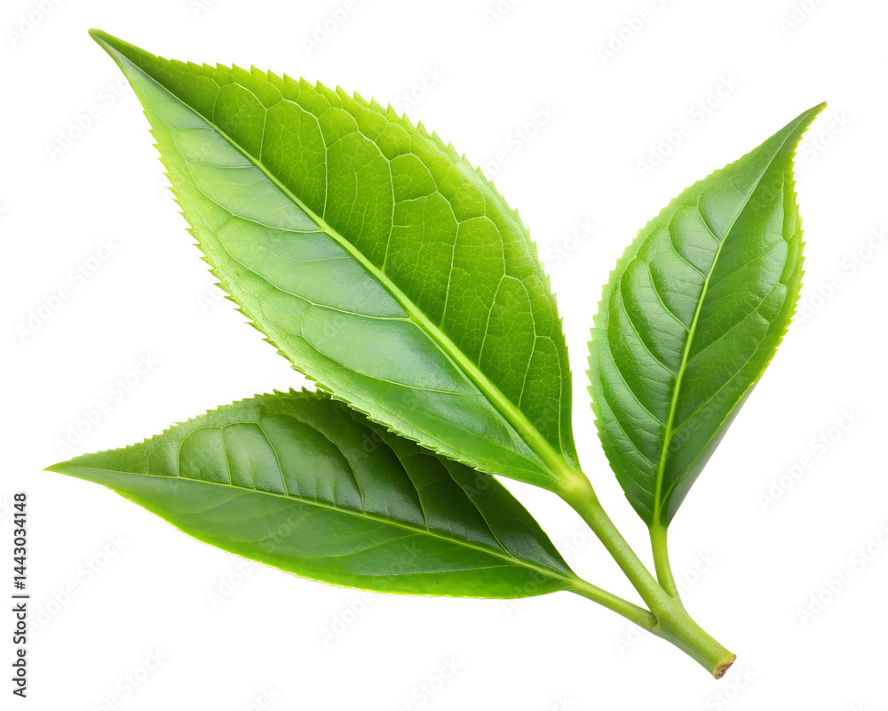 Obraz premium green leaf isolated on white background