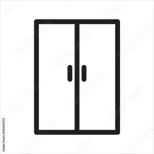 wardrobe icon.vector wardrobe vector illustration,on white background