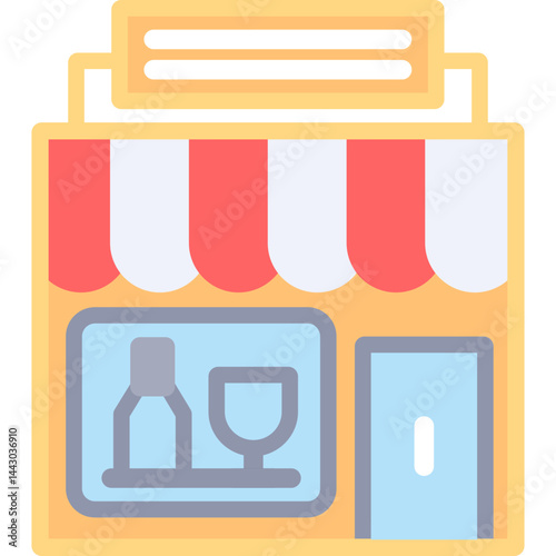 Wine Shop Flat Icon