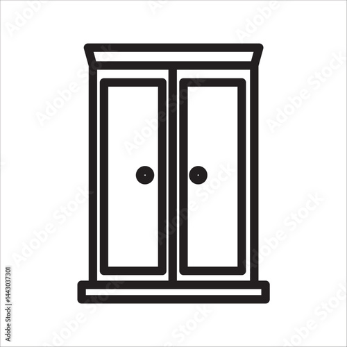 wardrobe icon.vector wardrobe vector illustration,on white background