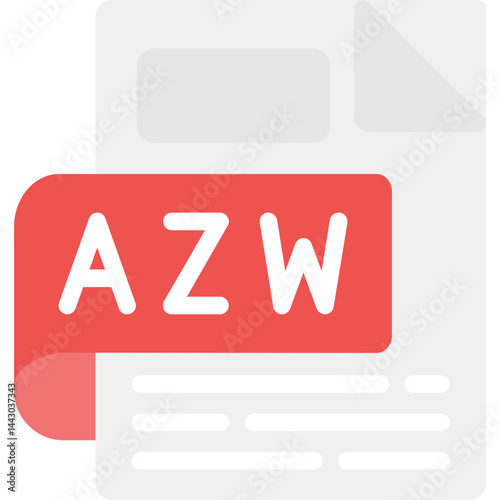 AZW Flat Icon