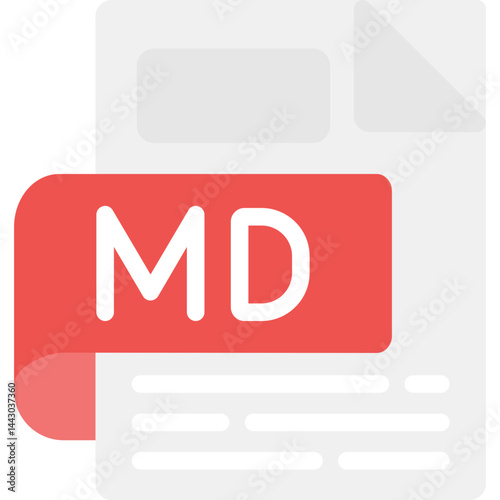 MD Flat Icon