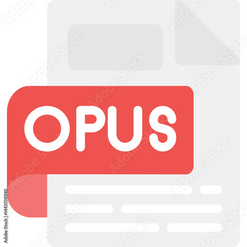 Bild auf Leinwand OPUS Flat Icon