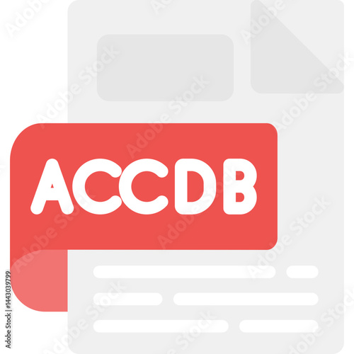 ACCDB Flat Icon
