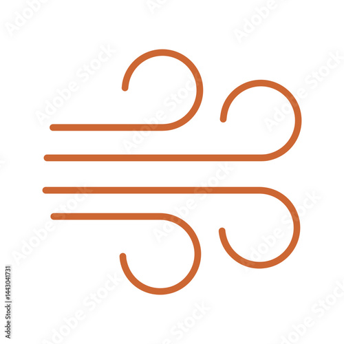 Windy Weather Vector Icon