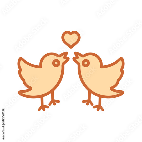 Lovebirds Vector Icon
