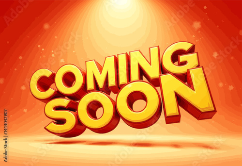 Obraz na płótnie Coming Soon 3D Text on Red Background w salonie
