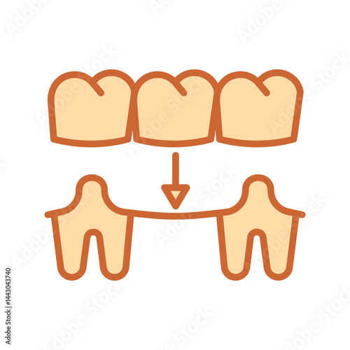 Dental Bridge Vector Icon