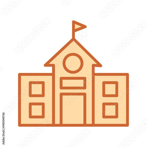 School Building Vector Icon