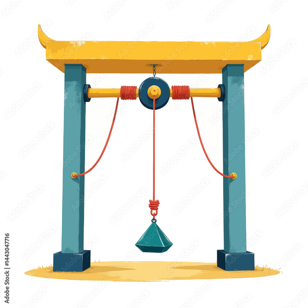 Cartoon Pendulum with Asian-Style Frame