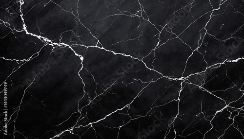 Black Marble Texture with White Veins for Luxurious Backgrounds