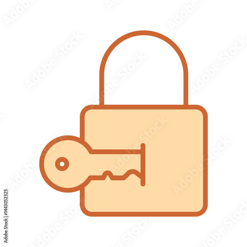 Lock and Key Vector Icon