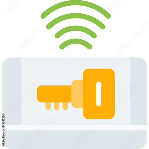 Security Keycard Flat Icon