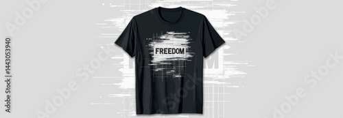Obraz na płótnie Black T-Shirt with
