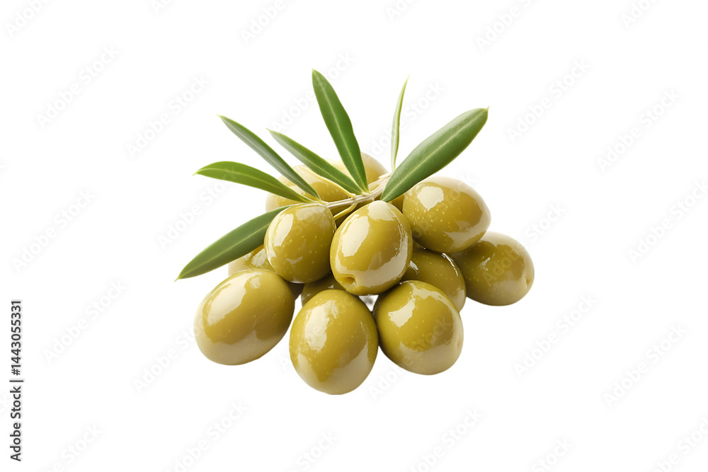 Green olives on branch fresh and juicy delicious snack Green olives on branch fresh and juicy delicious snack