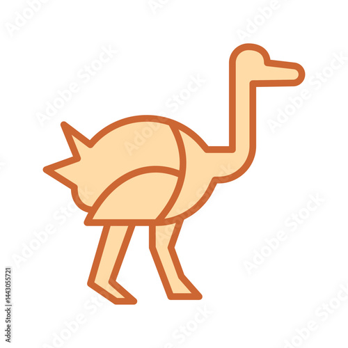 Ostrich Vector Icon