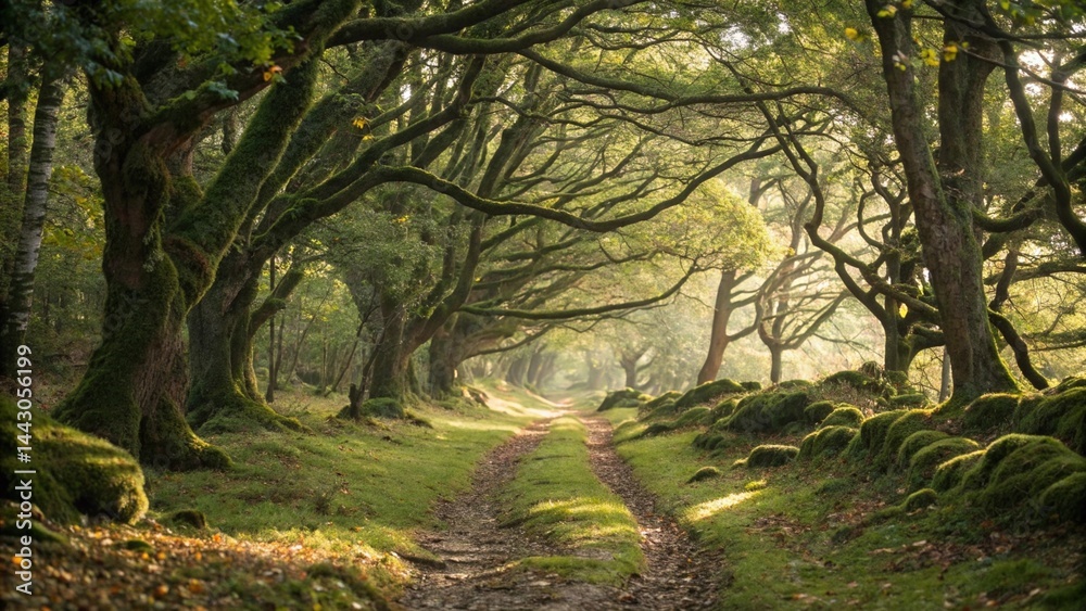 Fototapeta premium Primeval forest, Photo, Natural light.