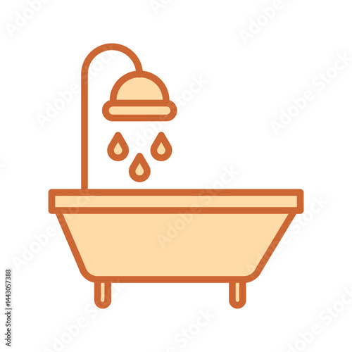 Halloween Bathtub Vector Icon