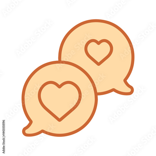 Love Chat Vector Icon